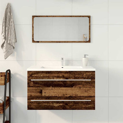 Mobile Lavabo Bagno Legno Antico 80x38,5x48cm Legno Multistrato