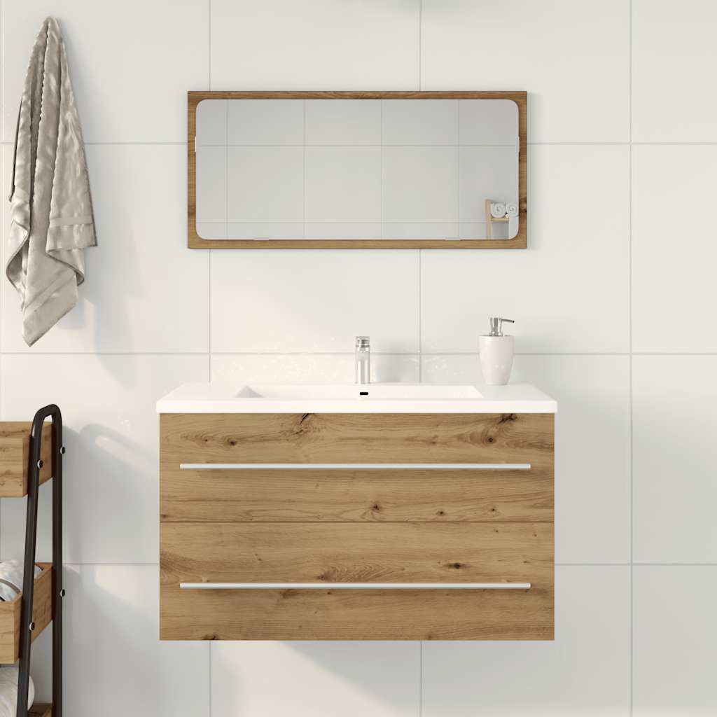 Mobile Lavabo Bagno Artigianale 80x38,5x48 cm Legno Multistrato