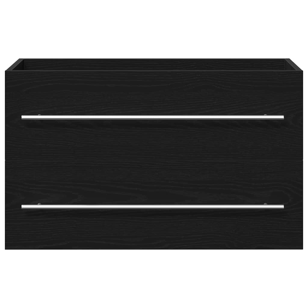 Mobile Lavabo da Bagno Rovere Nero 80x38,5x48 cm in Truciolato | homemem39