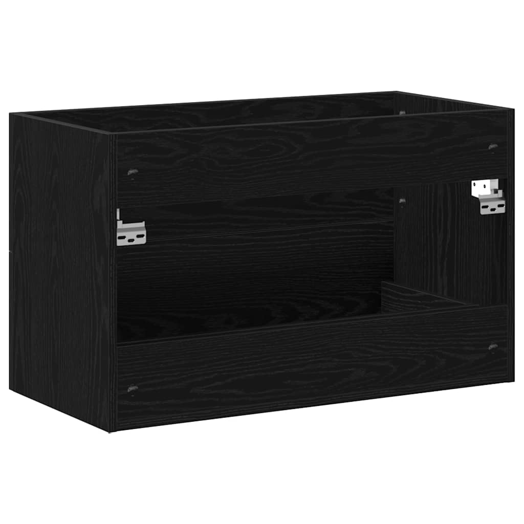 Mobile Lavabo da Bagno Rovere Nero 80x38,5x48 cm in Truciolato | homemem39