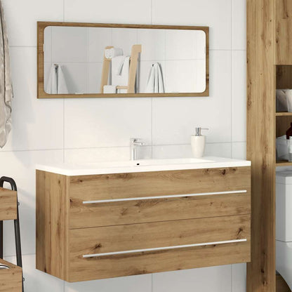 Mobile Lavabo Bagno Artigianale 100x38,5x48cm Legno Multistrato