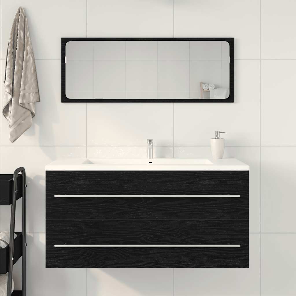 Mobile Lavabo Bagno Nero 100x38,5x48cm Legno Multistrato | homemem39