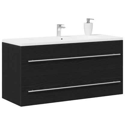 Mobile Lavabo Bagno Nero 100x38,5x48cm Legno Multistrato