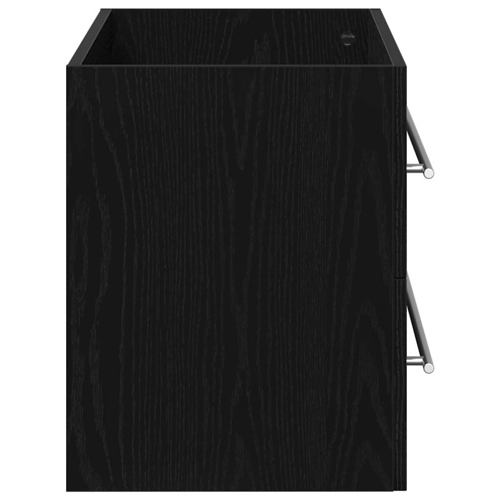 Mobile Lavabo Bagno Nero 100x38,5x48cm Legno Multistrato | homemem39