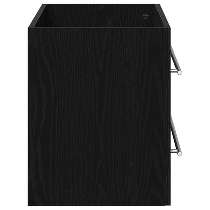 Mobile Lavabo Bagno Nero 100x38,5x48cm Legno Multistrato | homemem39