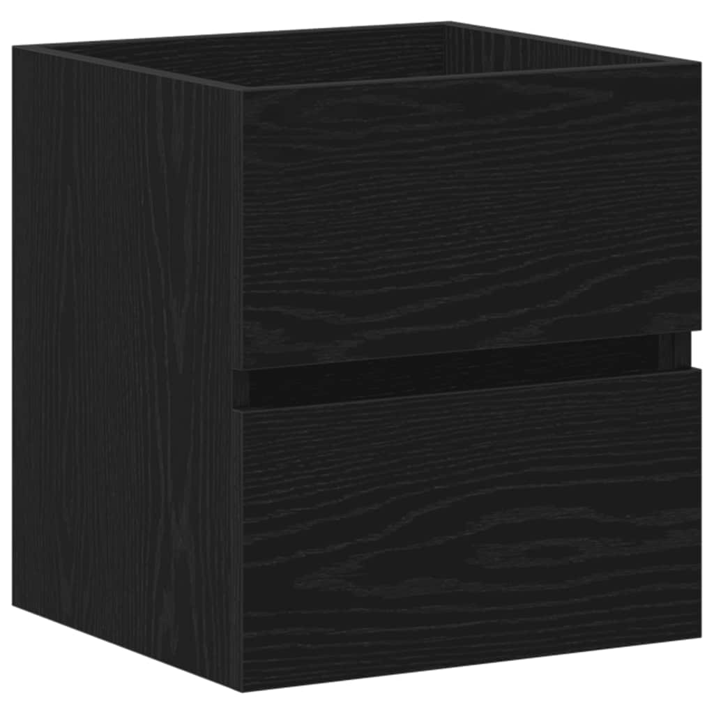 Mobile Lavabo Rovere Nero 41x38,5x45 cm in Legno Multistrato | homemem39