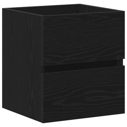 Mobile Lavabo Rovere Nero 41x38,5x45 cm in Legno Multistrato
