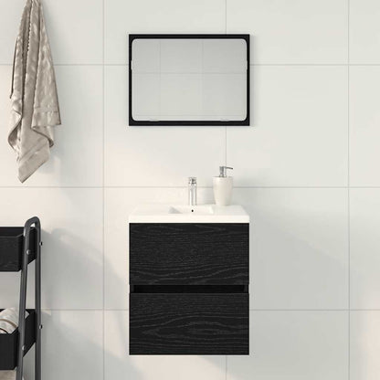 Mobile Lavabo Rovere Nero 41x38,5x45 cm in Legno Multistrato | homemem39