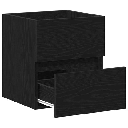 Mobile Lavabo Rovere Nero 41x38,5x45 cm in Legno Multistrato | homemem39