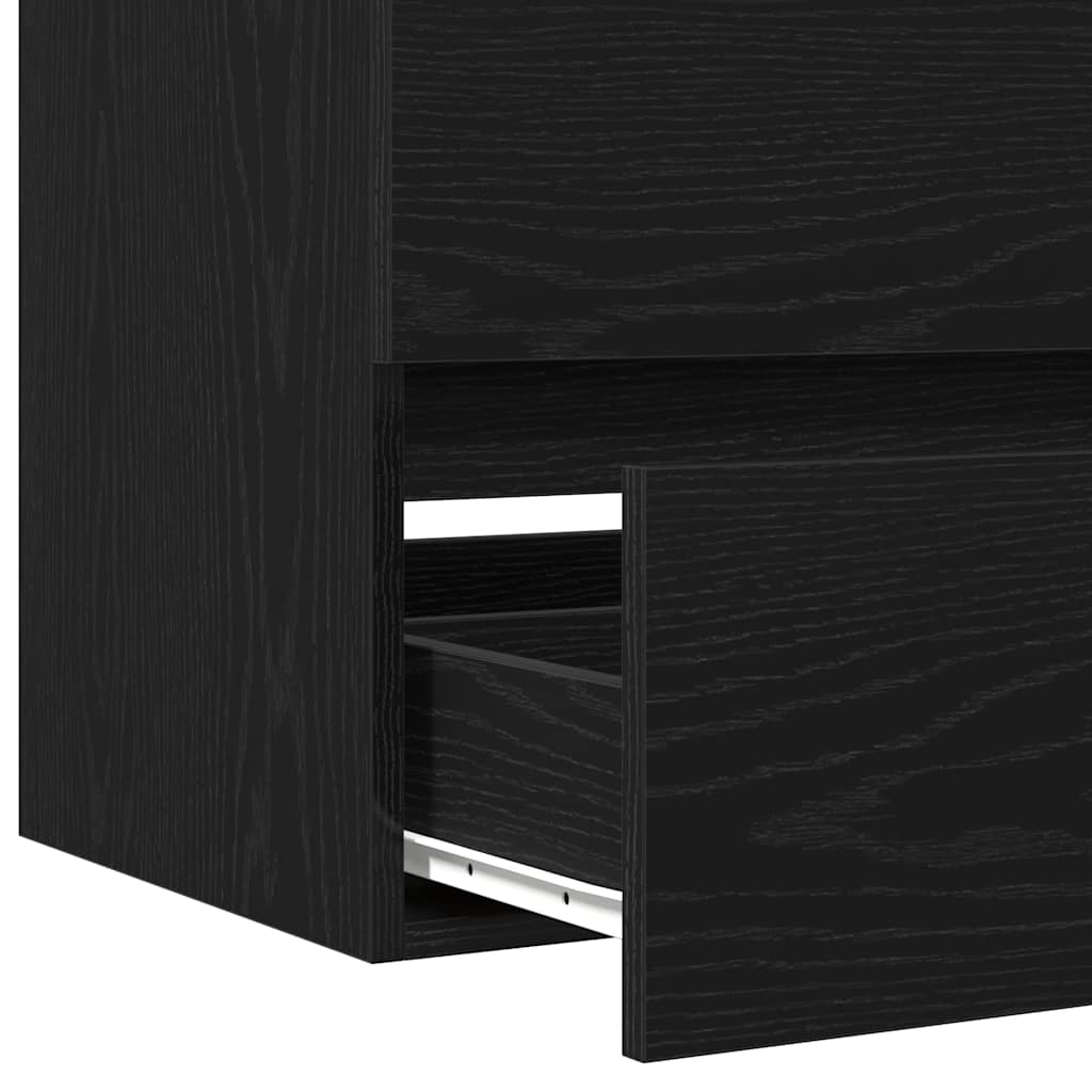 Mobile Lavabo Rovere Nero 41x38,5x45 cm in Legno Multistrato | homemem39