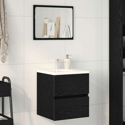 Mobile Lavabo Rovere Nero 41x38,5x45 cm in Legno Multistrato