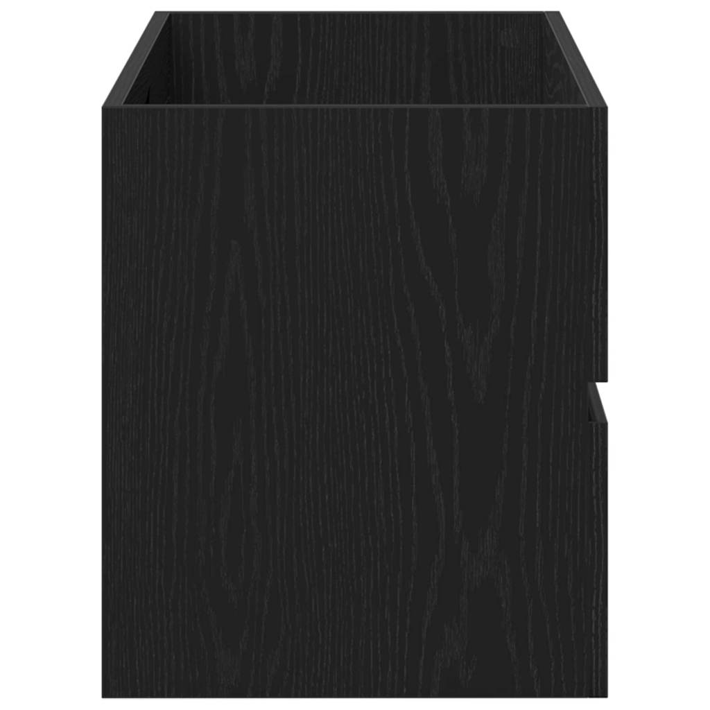 Armadio per Lavabo da Bagno Rovere Nero 90 x 38,5 x 45 cm