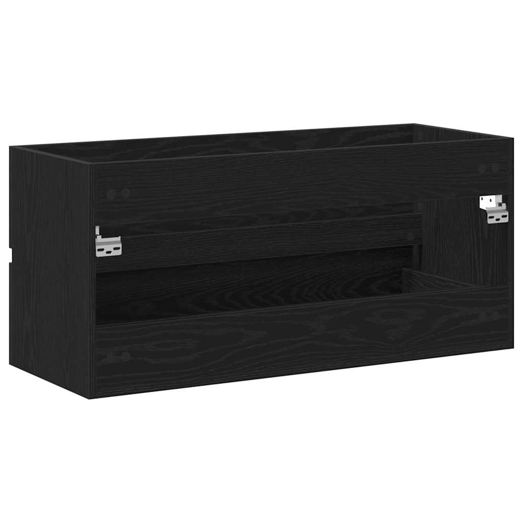 Mobile Lavabo Rovere Nero 100x38,5x45 cm Legno Multistrato | homemem39