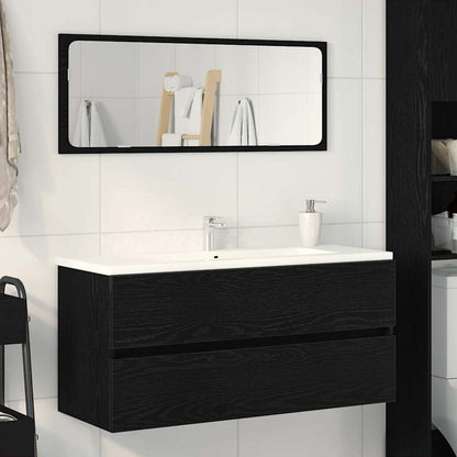 Mobile Lavabo Rovere Nero 100x38,5x45 cm Legno Multistrato | homemem39