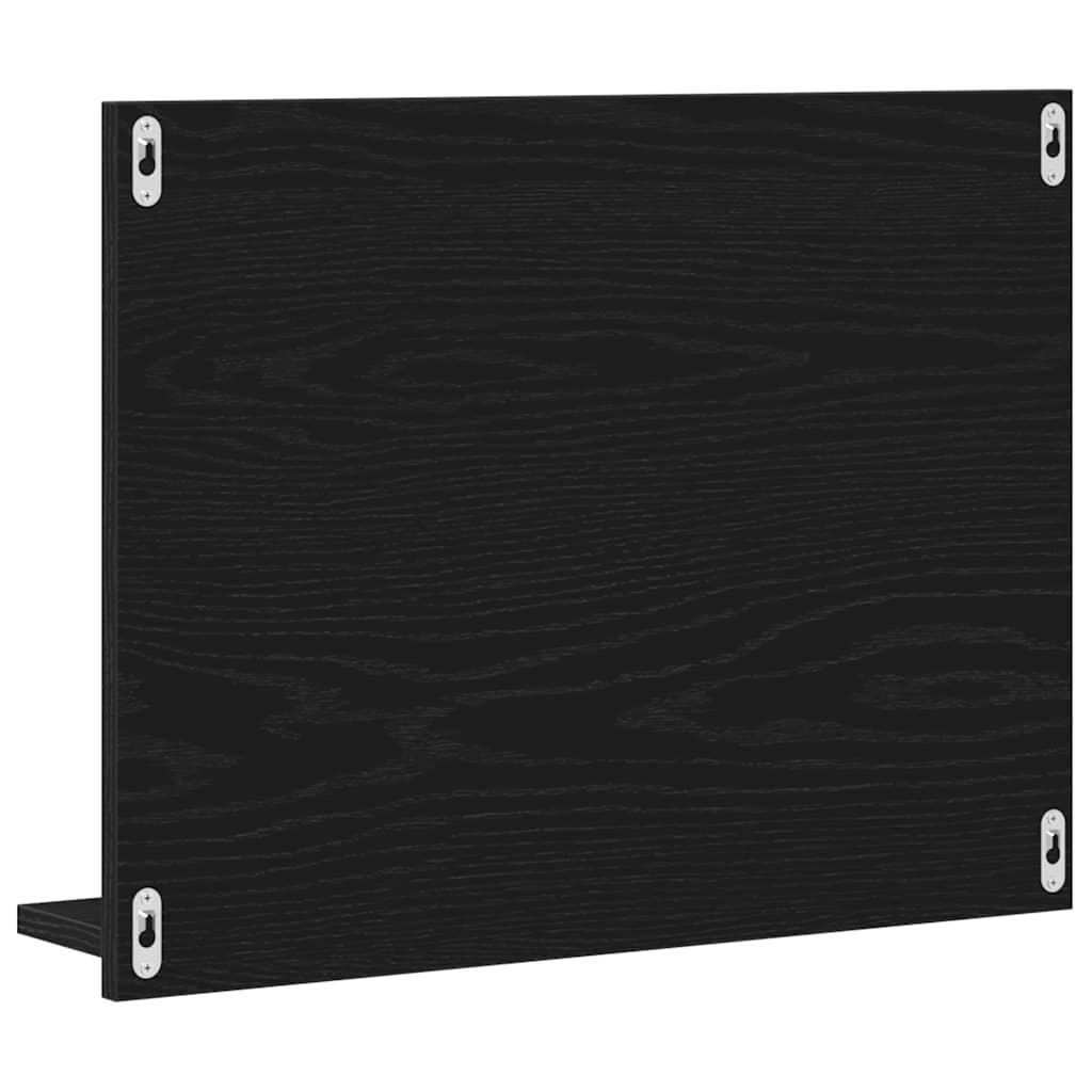 Specchio da Bagno Rovere Nero 60x10,5x45 cm Legno Multistrato | homemem39