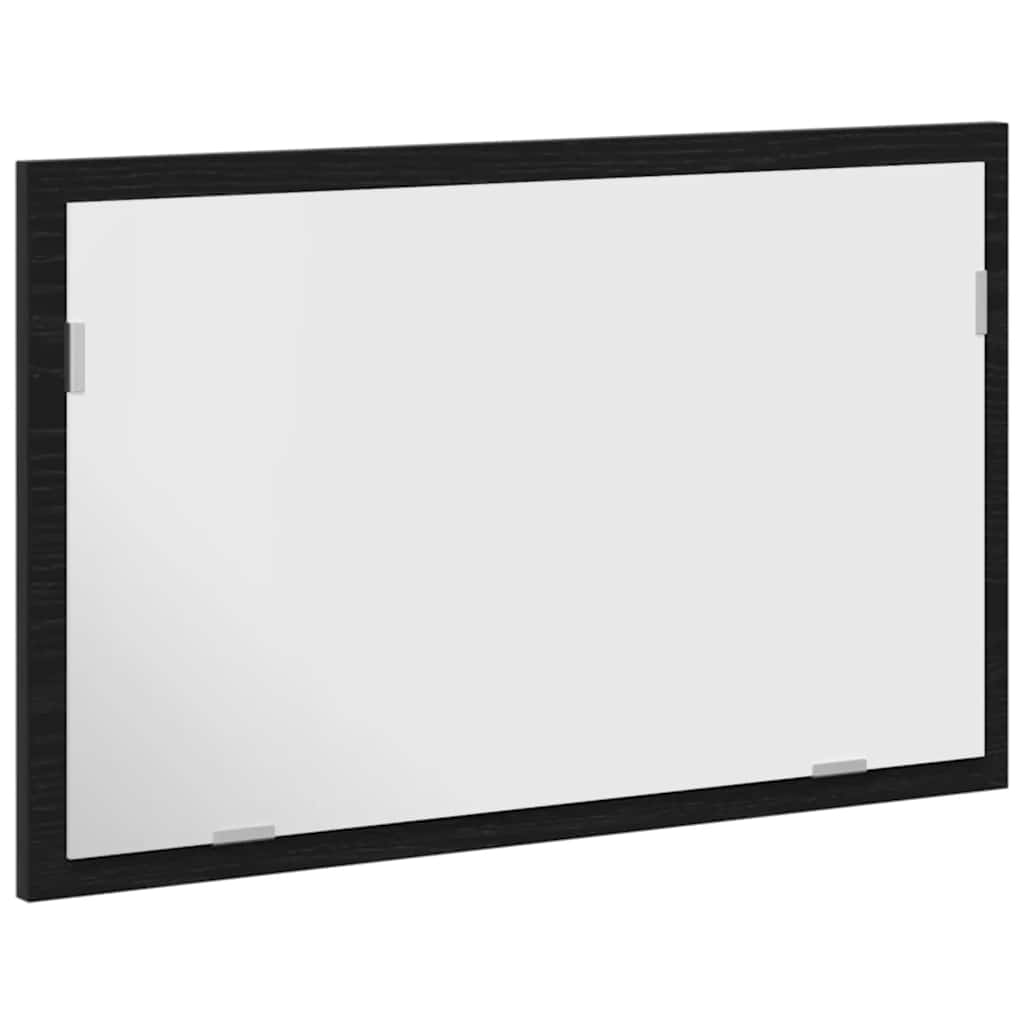 Specchio da Bagno con Luci LED Rovere Nero 60x8,5x37 cm | homemem39