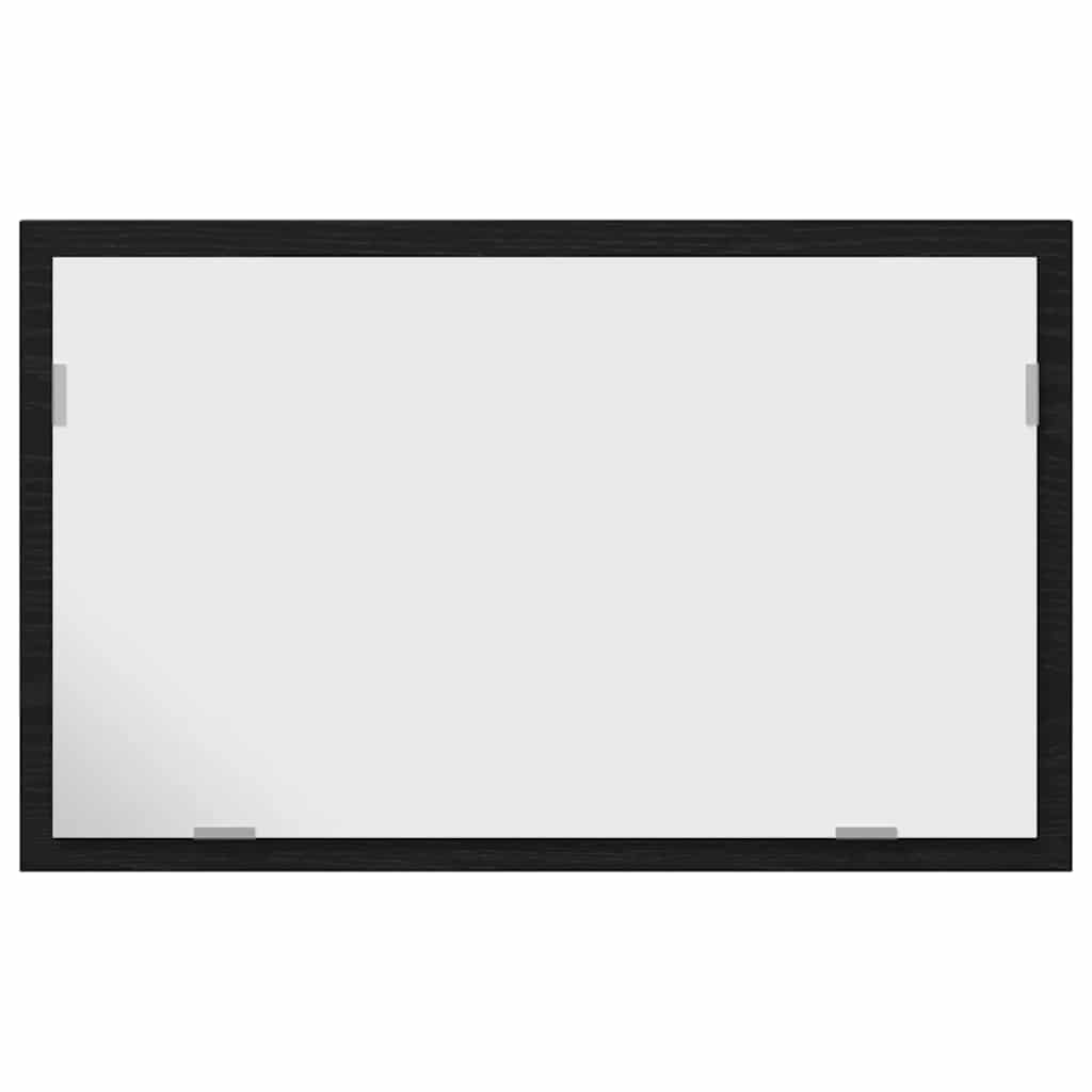 Specchio da Bagno con Luci LED Rovere Nero 60x8,5x37 cm | homemem39