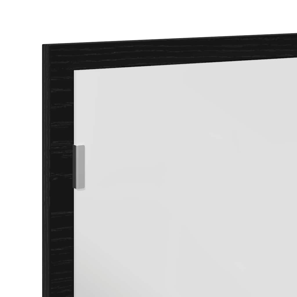 Specchio da Bagno con Luci LED Rovere Nero 60x8,5x37 cm | homemem39