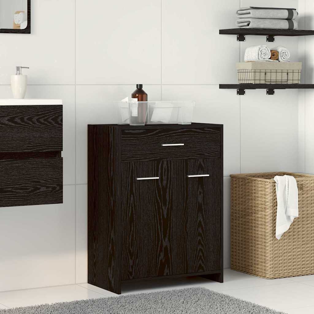 Mobile da Bagno Rovere Nero 60 x 33 x 80 cm | homemem39