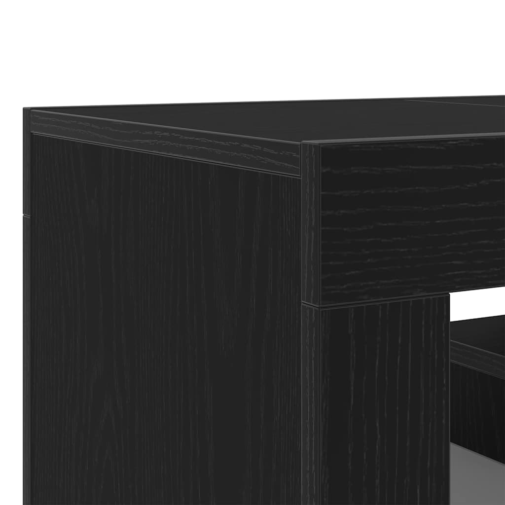 Mobile TV Rovere Nero 120 x 35 x 40 cm Legno multistrato | homemem39