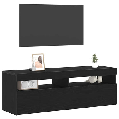 Mobile TV Rovere Nero 120 x 35 x 40 cm Legno multistrato