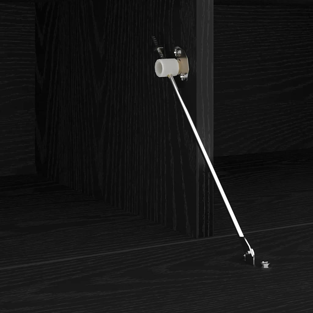 Mobile TV Rovere Nero 90 x 35 x 40 cm Legno multistrato