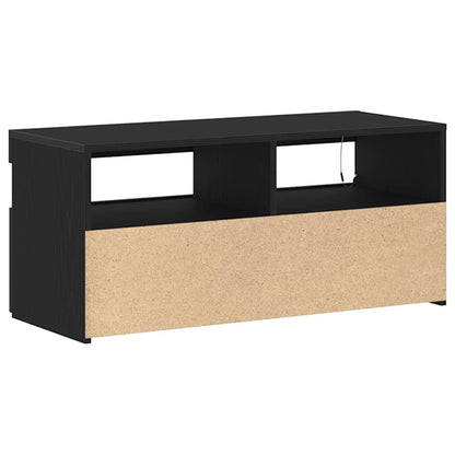 Mobile TV Rovere Nero 90 x 35 x 40 cm Legno multistrato