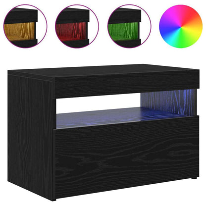 Mobile TV Rovere Nero 60 x 35 x 40 cm Legno multistrato