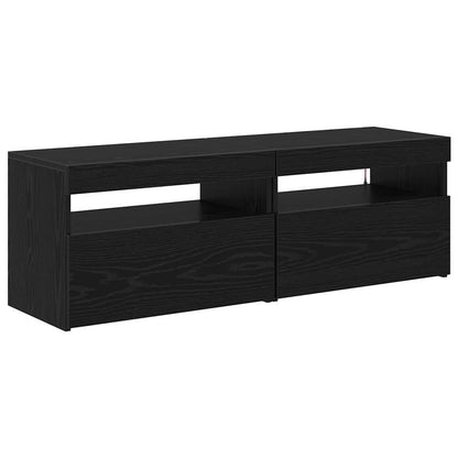 Mobile TV 2 pcs Rovere Nero 60 x 35 x 40 cm Legno multistrato