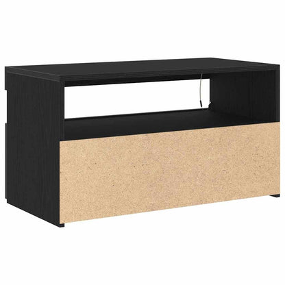 Mobile TV 2 pcs Rovere Nero 75 x 35 x 40 cm Legno multistrato