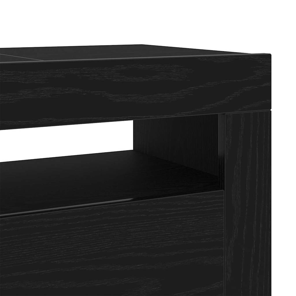 Mobile TV Rovere Nero 120 x 35 x 40 cm Legno multistrato