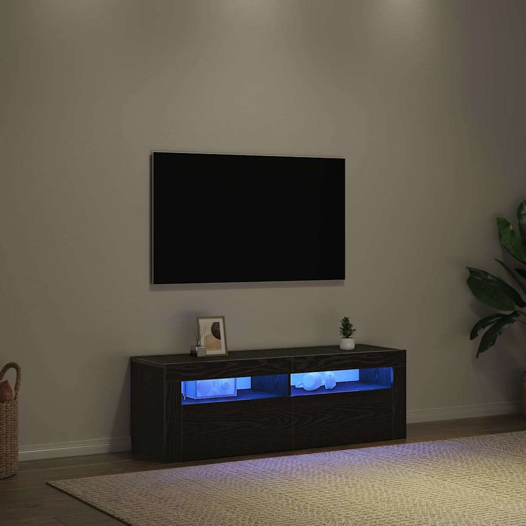 Mobile TV Rovere Nero 120 x 35 x 40 cm Legno multistrato