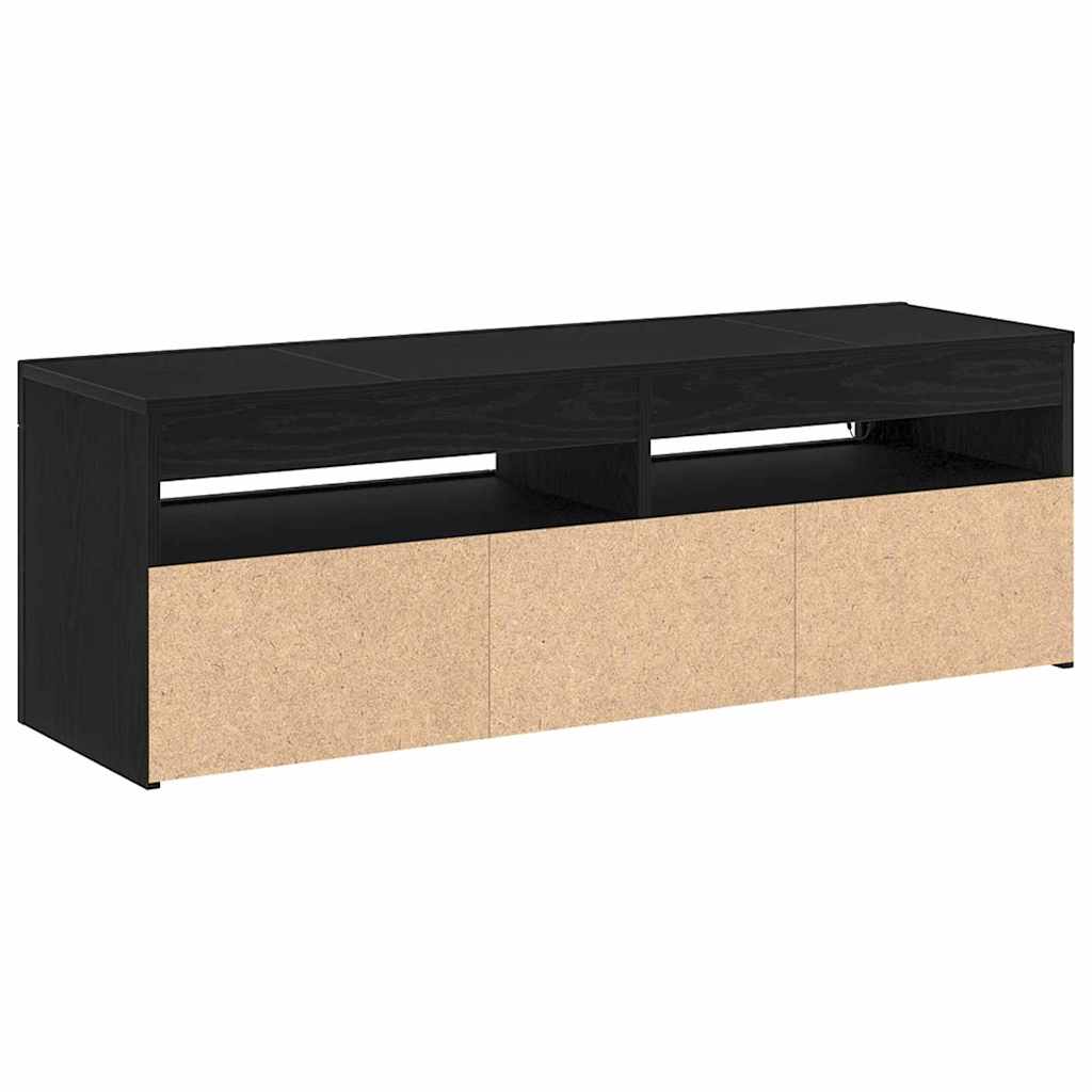 Mobile TV Rovere Nero 120 x 35 x 40 cm Legno multistrato | homemem39