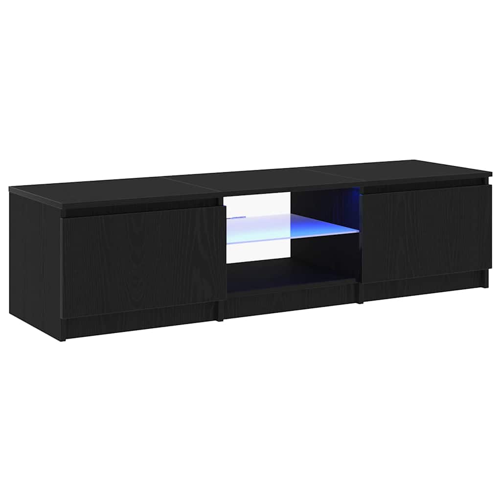 Mobile TV Rovere Nero 140 x 38,5 x 36 cm Legno multistrato