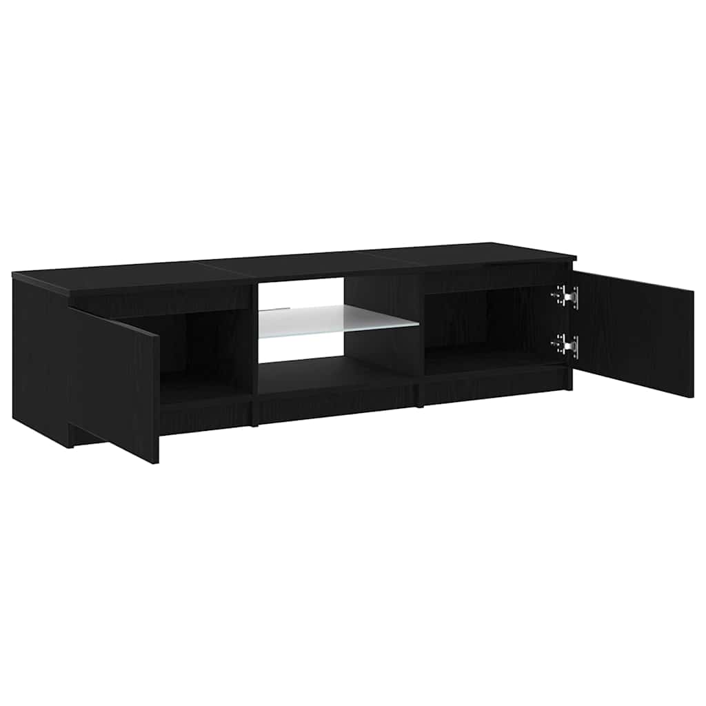 Mobile TV Rovere Nero 140 x 38,5 x 36 cm Legno multistrato