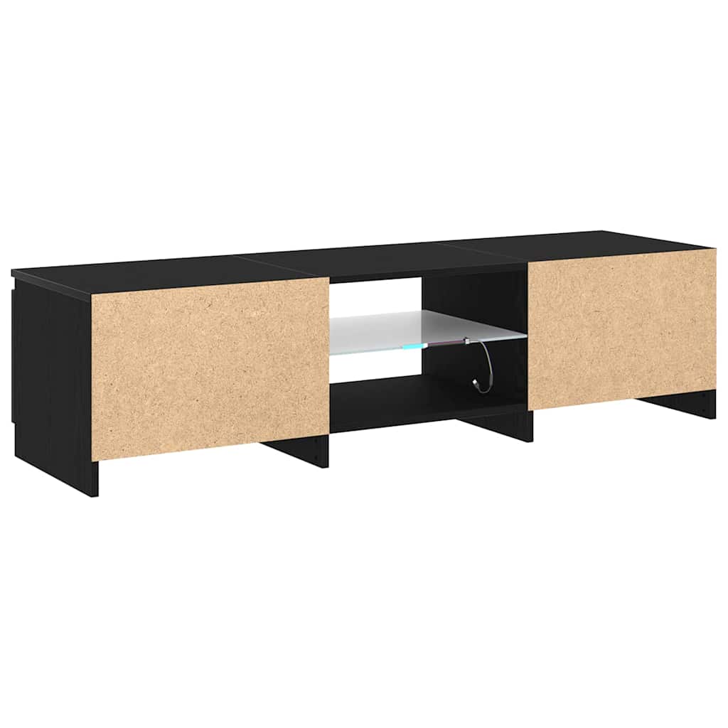 Mobile TV Rovere Nero 140 x 38,5 x 36 cm Legno multistrato