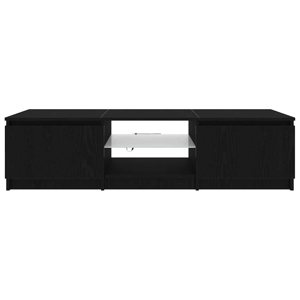 Mobile TV Rovere Nero 140 x 38,5 x 36 cm Legno multistrato
