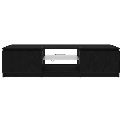 Mobile TV Rovere Nero 140 x 38,5 x 36 cm Legno multistrato