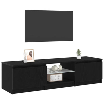 Mobile TV Rovere Nero 140 x 38,5 x 36 cm Legno multistrato