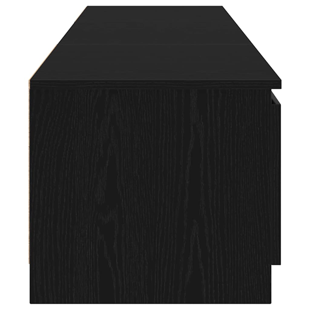 Mobile TV Rovere Nero 140 x 38,5 x 36 cm Legno multistrato