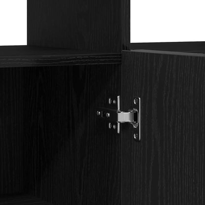 Credenza Rovere Nero 80 x 35 x 75 cm Legno multistrato