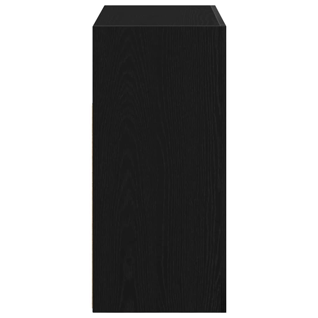 Credenza Rovere Nero 80 x 35 x 75 cm Legno multistrato