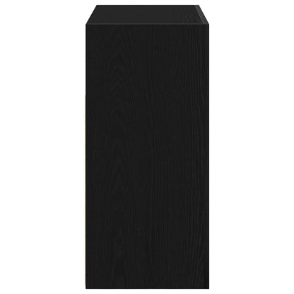 Credenza Rovere Nero 80 x 35 x 75 cm Legno multistrato