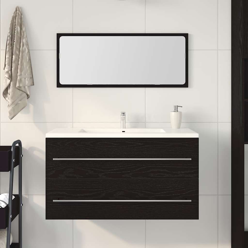 Mobile Lavabo Rovere Nero 90 x 45 x 1.5 cm Legno ingegnerizzato | homemem39