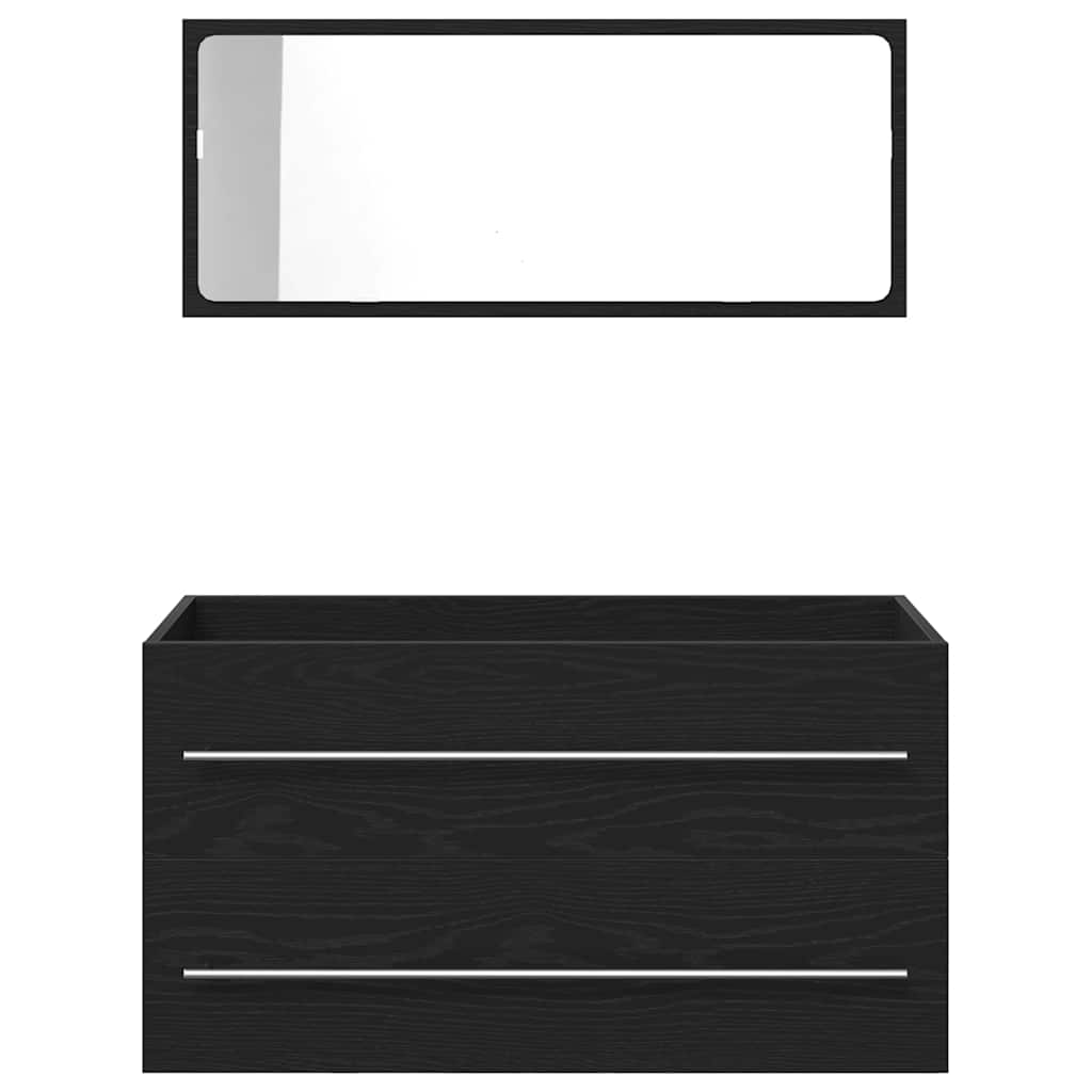 Mobile Lavabo Rovere Nero 90 x 45 x 1.5 cm Legno ingegnerizzato | homemem39
