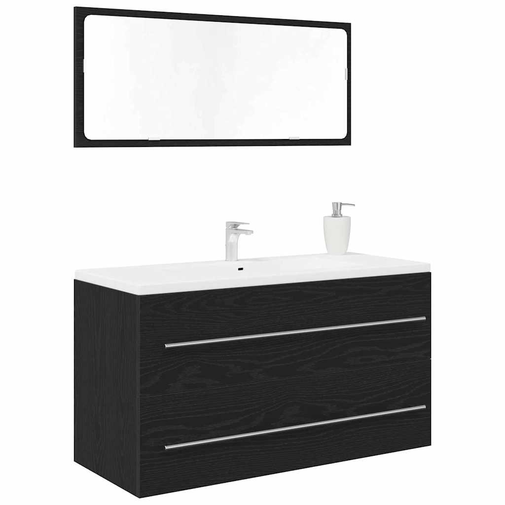 Mobile Lavabo Rovere Nero 90 x 45 x 1.5 cm Legno ingegnerizzato | homemem39