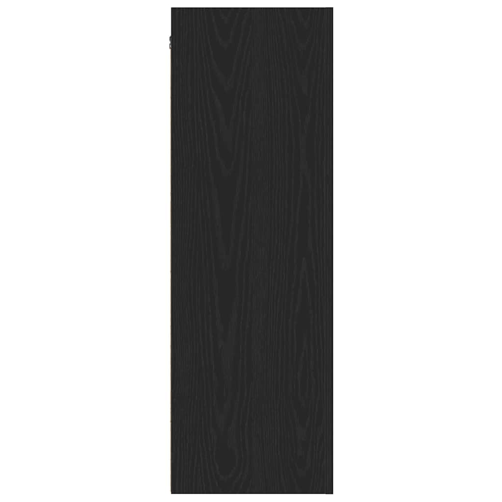 Mobile TV da Parete Rovere Nero 30,5 x 30 x 90 cm