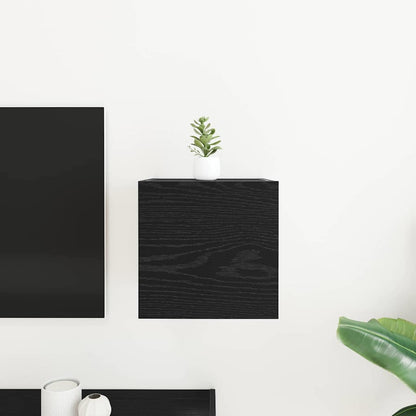 Mobile TV Rovere Nero 30,5 x 30 x 30 cm Legno multistrato