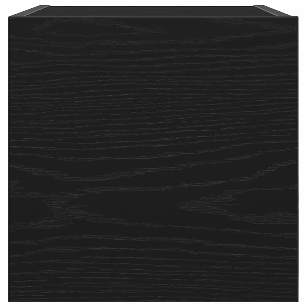 Mobile TV Rovere Nero 30,5 x 30 x 30 cm Legno multistrato