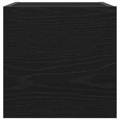 Mobile TV Rovere Nero 30,5 x 30 x 30 cm Legno multistrato